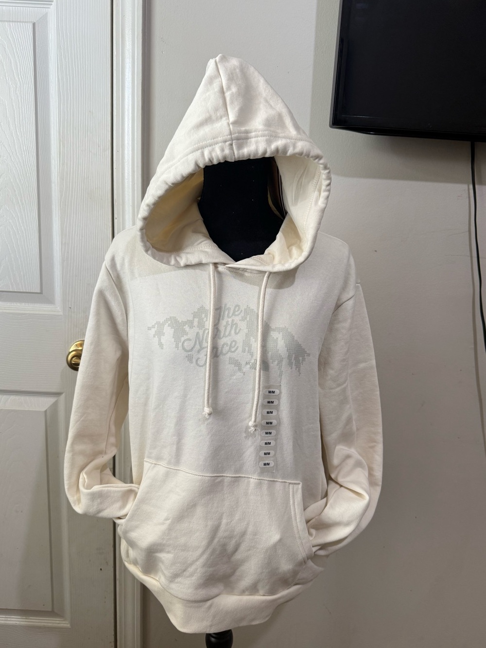 The North Face Evo Sparkle Hoodie White Dune M NWT